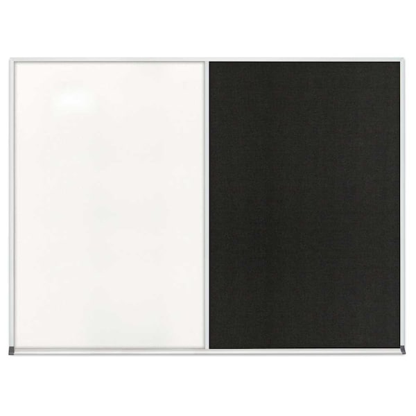 Double Door Radius Corkboard, 60"x36", Bla